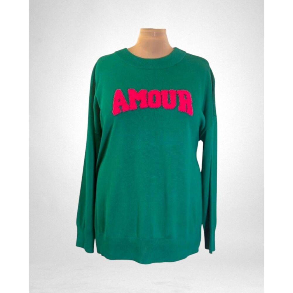 Belle by Kim Gravel Language of Love Amour Sweater, NWOT! Size 2X